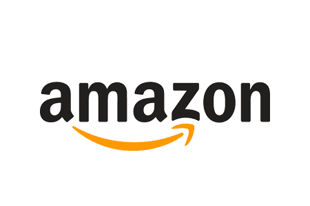 Amazon logo on a white background