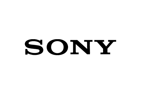 Sony logo in black on a white background