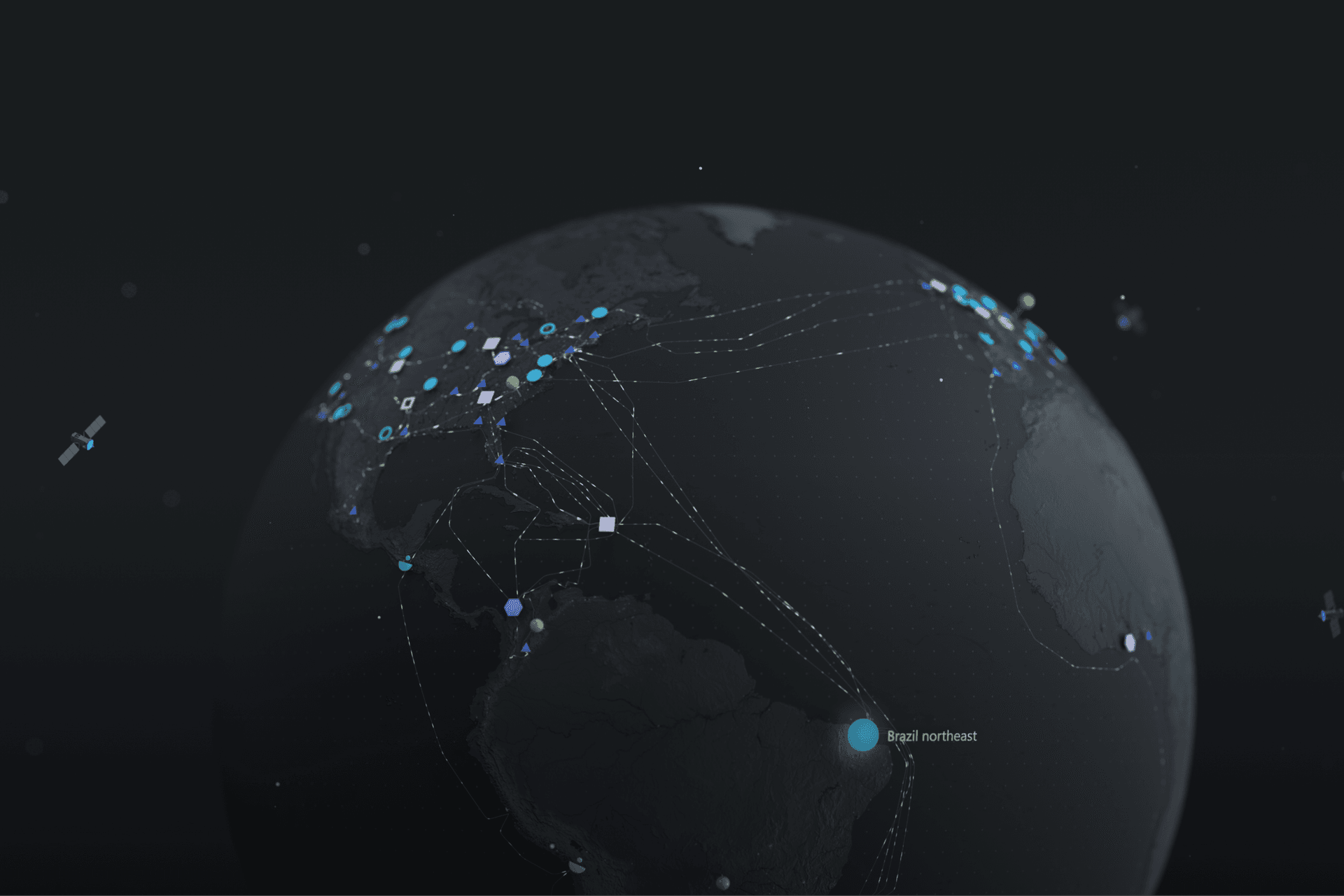 A globe with lights on it  A globe with lights on it