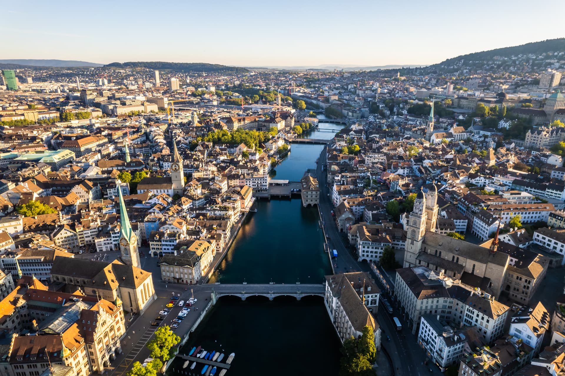 Arial shot of Zurich Arial shot of Zurich