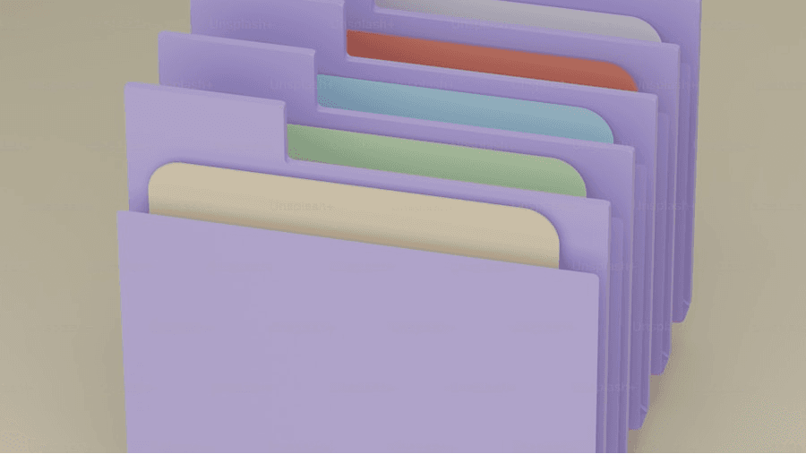 An illustration of purple report folders with colourful paper within each folder An illustration of purple report folders with colourful paper within each folder