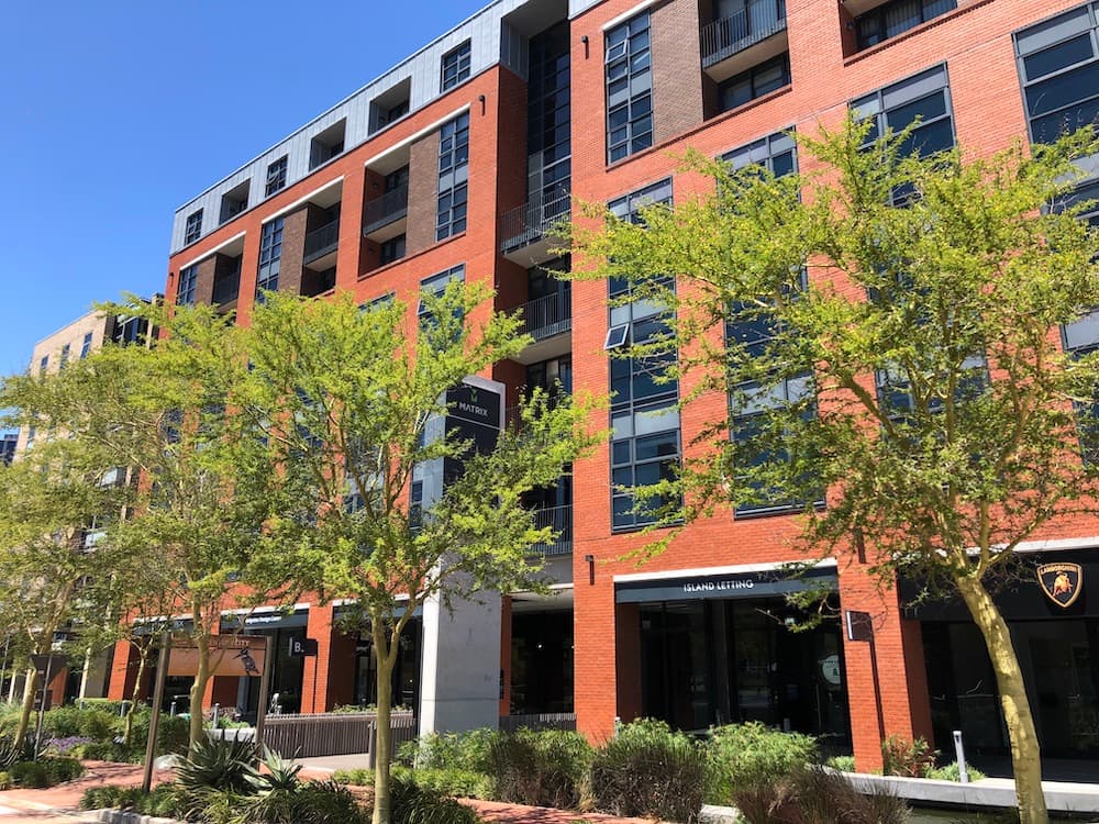 A large brick-coloured building with big windows, on a street with trees and bushes outside. It's a bright, sunny day. This is the Cape Town office. A large brick-coloured building with big windows, on a street with trees and bushes outside. It's a bright, sunny day. This is the Cape Town office.