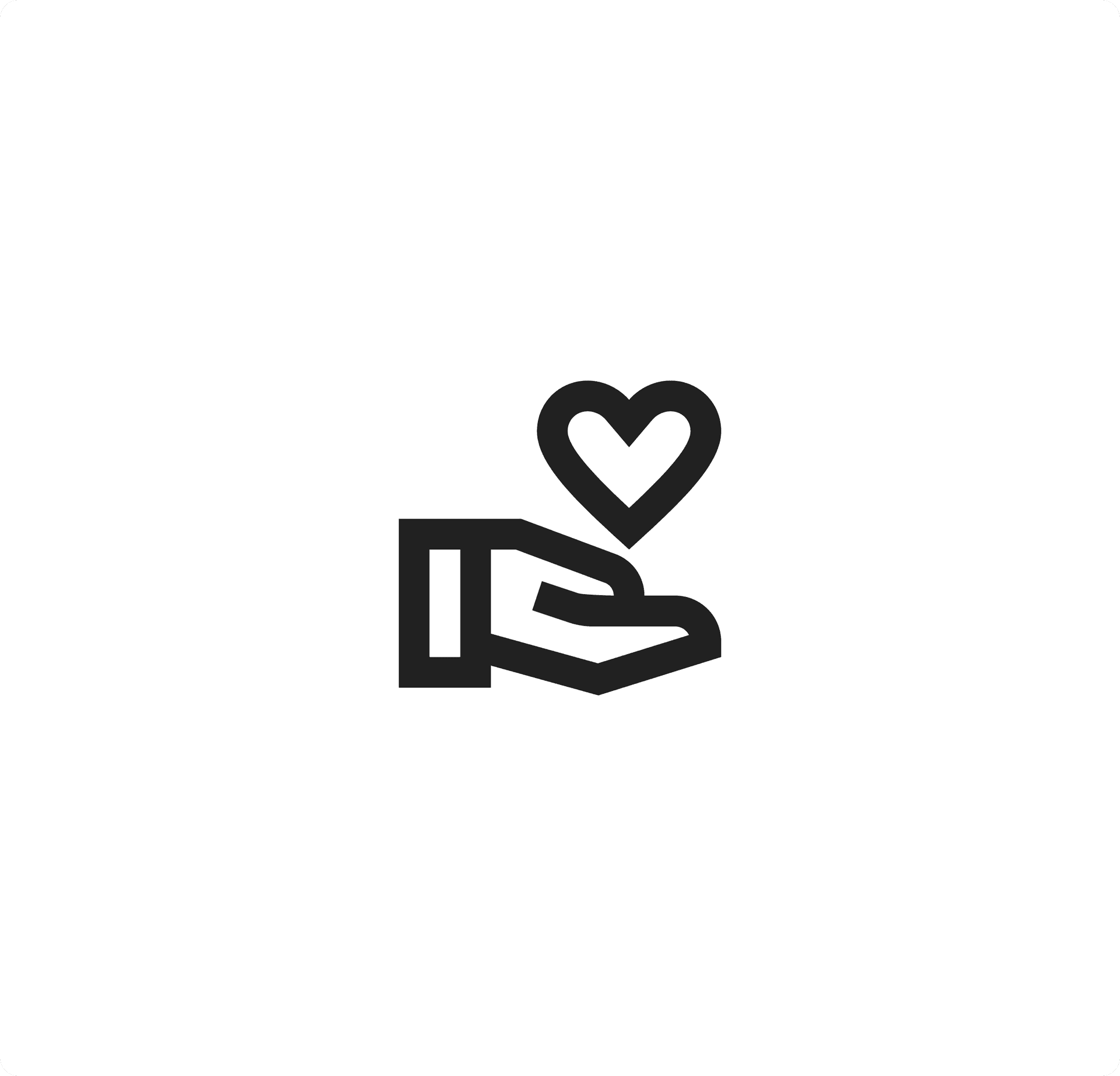 A heart rising from a palm of a hand A heart rising from a palm of a hand