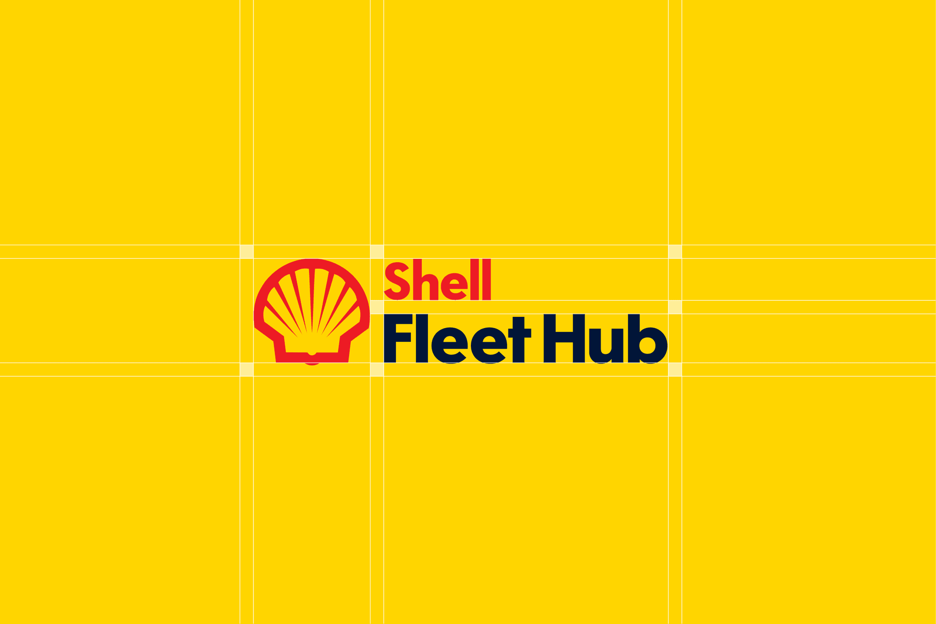 The words "Shell Fleet Hub" on a yellow background with the shell logo The words "Shell Fleet Hub" on a yellow background with the shell logo