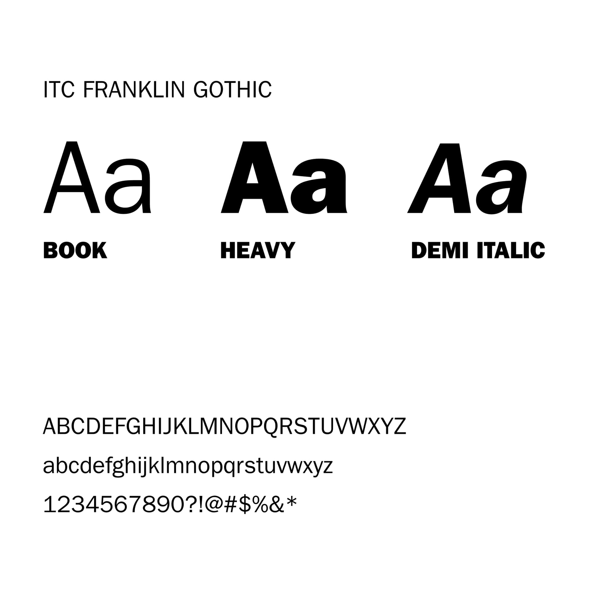 Examples of typography styling. Examples of typography styling.